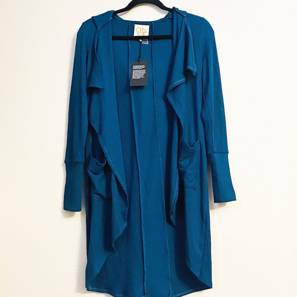 Chaser Ribbed Hooded Cardigan